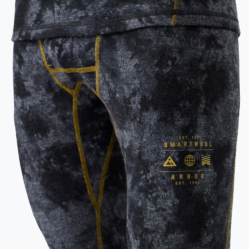 Herren Thermohose Smartwool Classic Thermal Merino Base Layer 3/4 Bottom Boxed black tie dye/hny gold 3