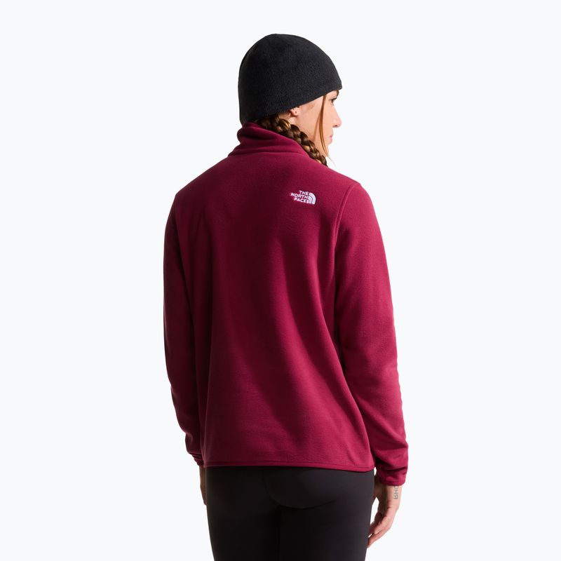 Fleecejacke für Damen The North Face Glacier Fleece 1/4 Zip burgundy crush 3