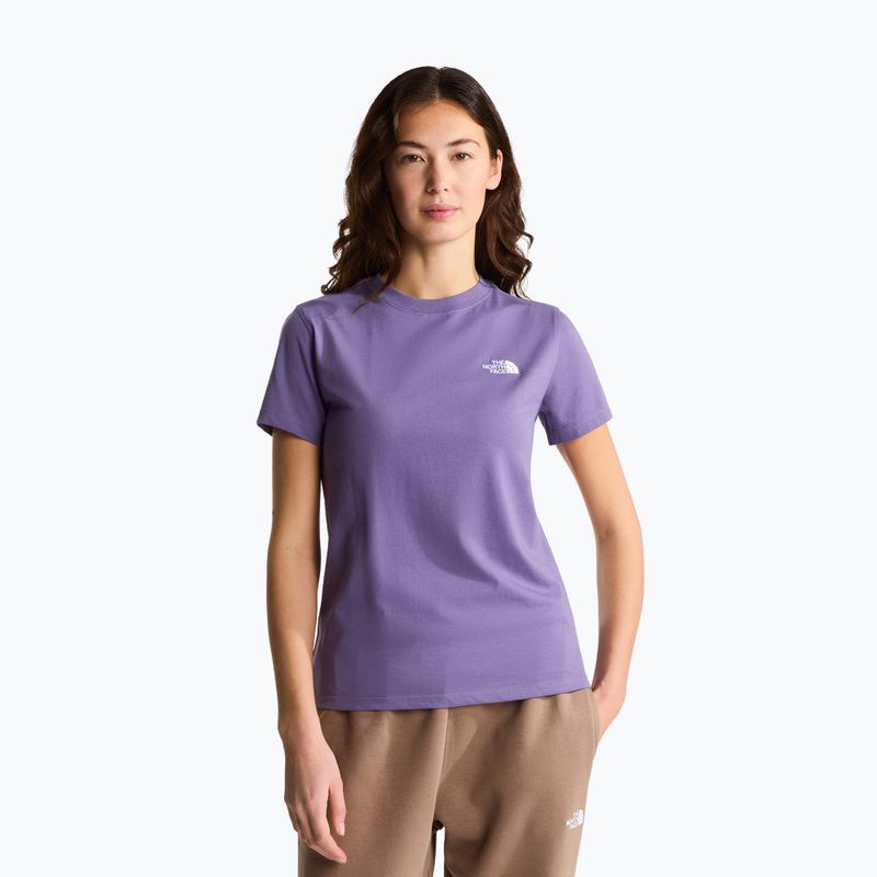 Damen-T-Shirt The North Face Evolution Simple Dome Slim SS grounded plum