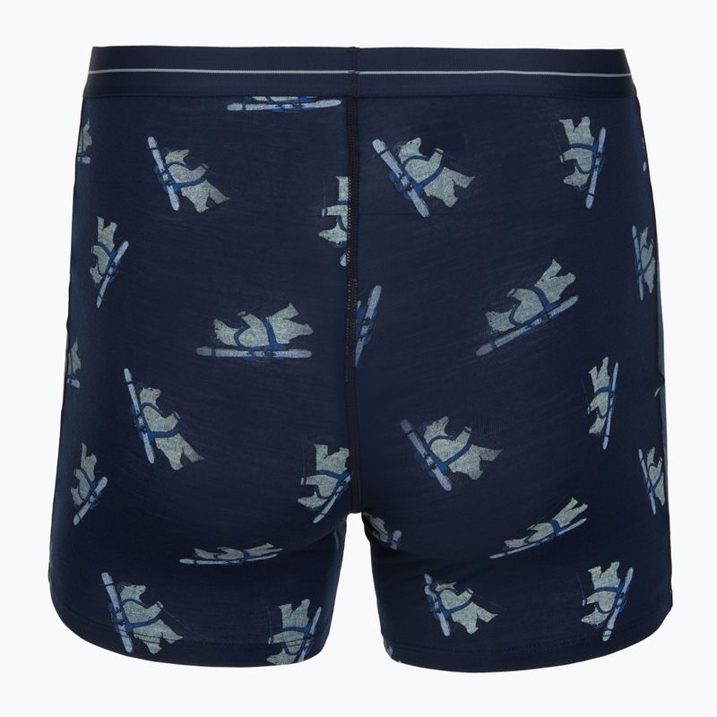 Thermo-Boxershorts für Herren Icebreaker Merino 150 Anatomica BearTour AOP Boxers midnight navy 2