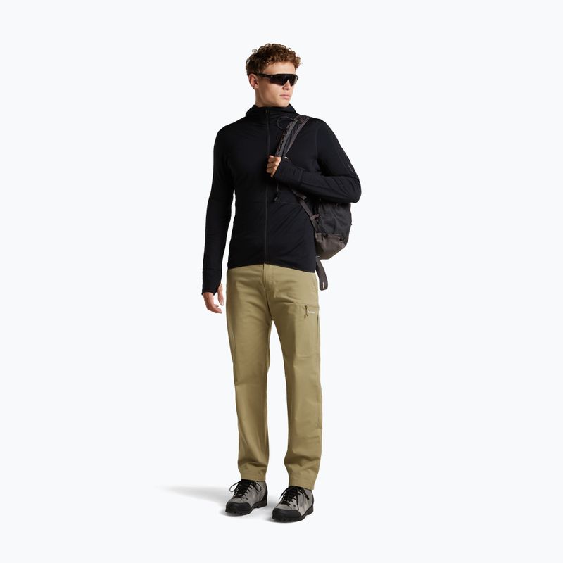 Herren-Trekkingsweatshirt Icebreaker Merino 200 Realfleece Descender Half Zip Hoodie black 2