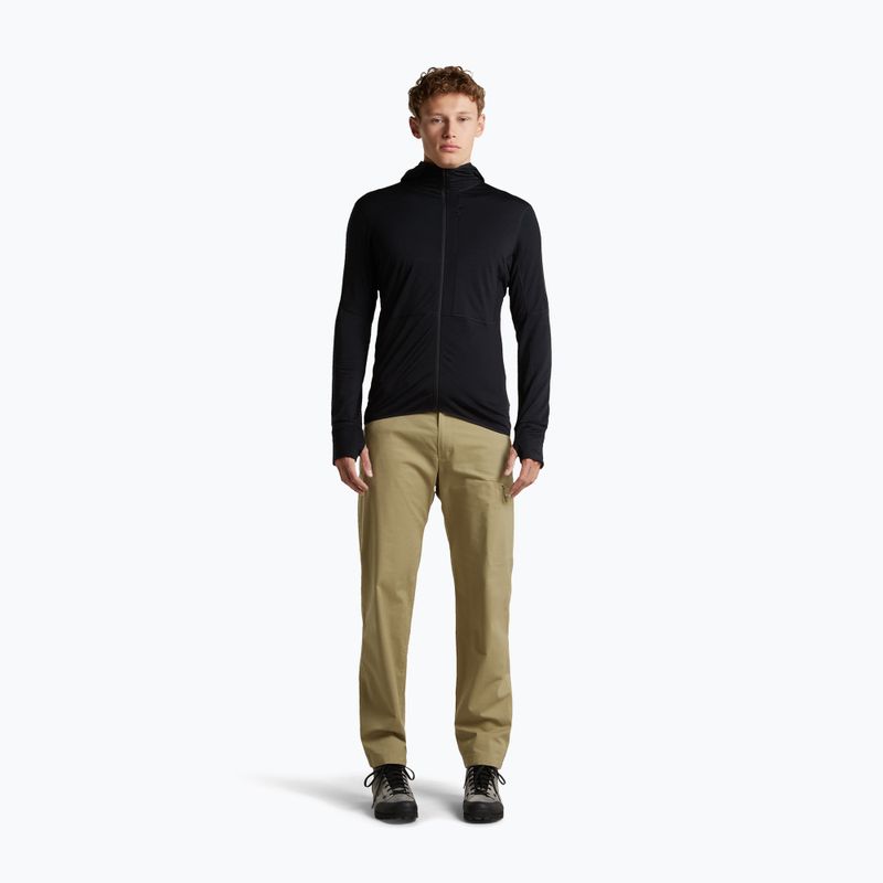 Herren-Trekkingsweatshirt Icebreaker Merino 200 Realfleece Descender Half Zip Hoodie black 4