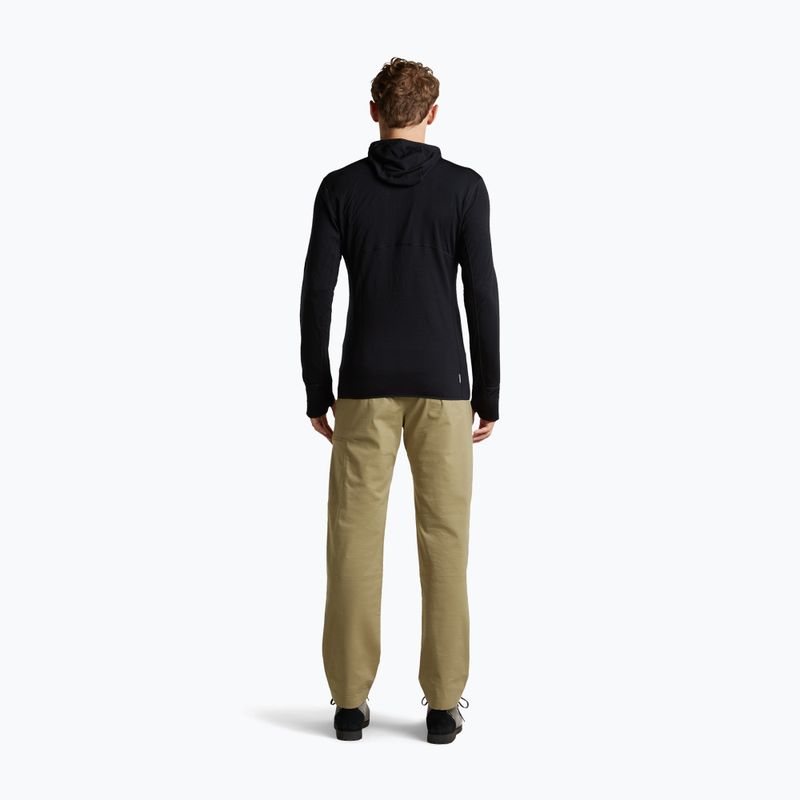 Herren-Trekkingsweatshirt Icebreaker Merino 200 Realfleece Descender Half Zip Hoodie black 5