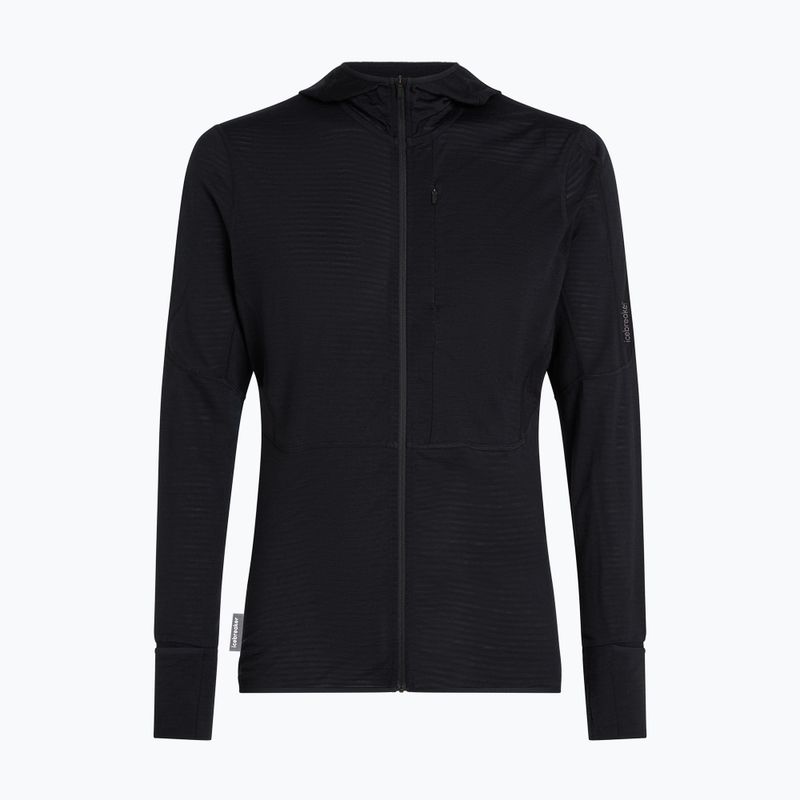 Herren-Trekkingsweatshirt Icebreaker Merino 200 Realfleece Descender Half Zip Hoodie black 10