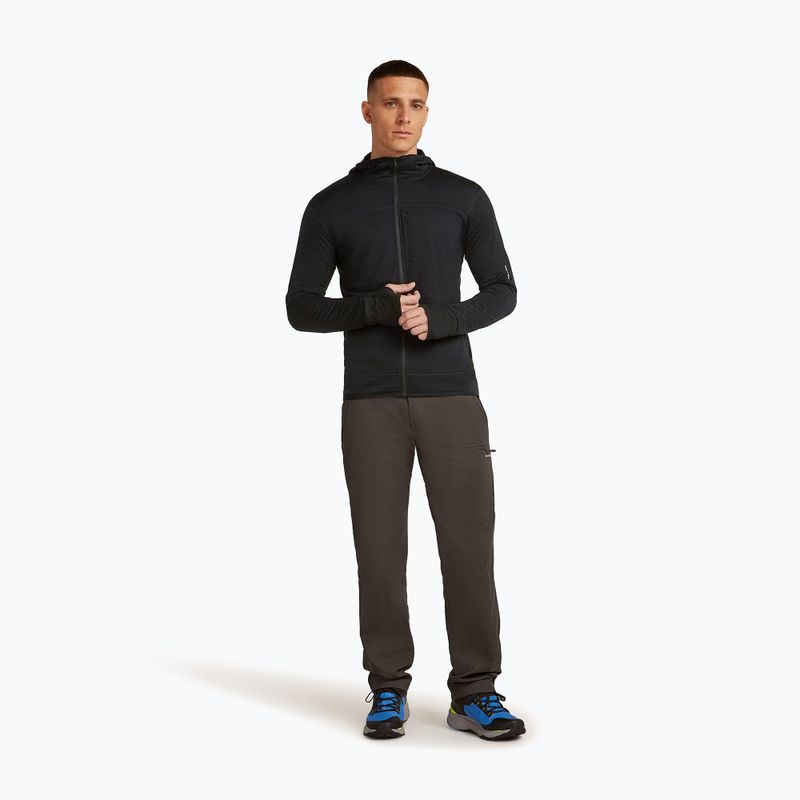 Herren-Trekkingsweatshirt Icebreaker Merino 300 Realfleece Descender Zip Hoodie black 2