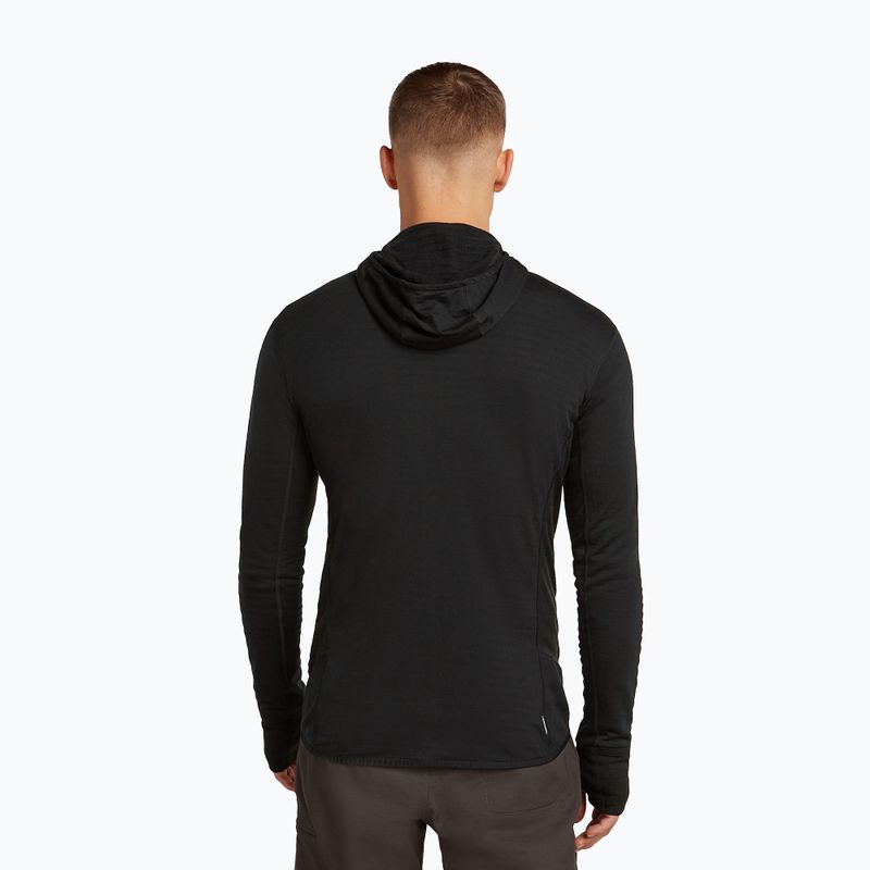 Herren-Trekkingsweatshirt Icebreaker Merino 300 Realfleece Descender Zip Hoodie black 3