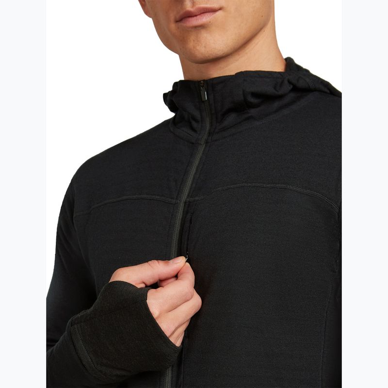 Herren-Trekkingsweatshirt Icebreaker Merino 300 Realfleece Descender Zip Hoodie black 5