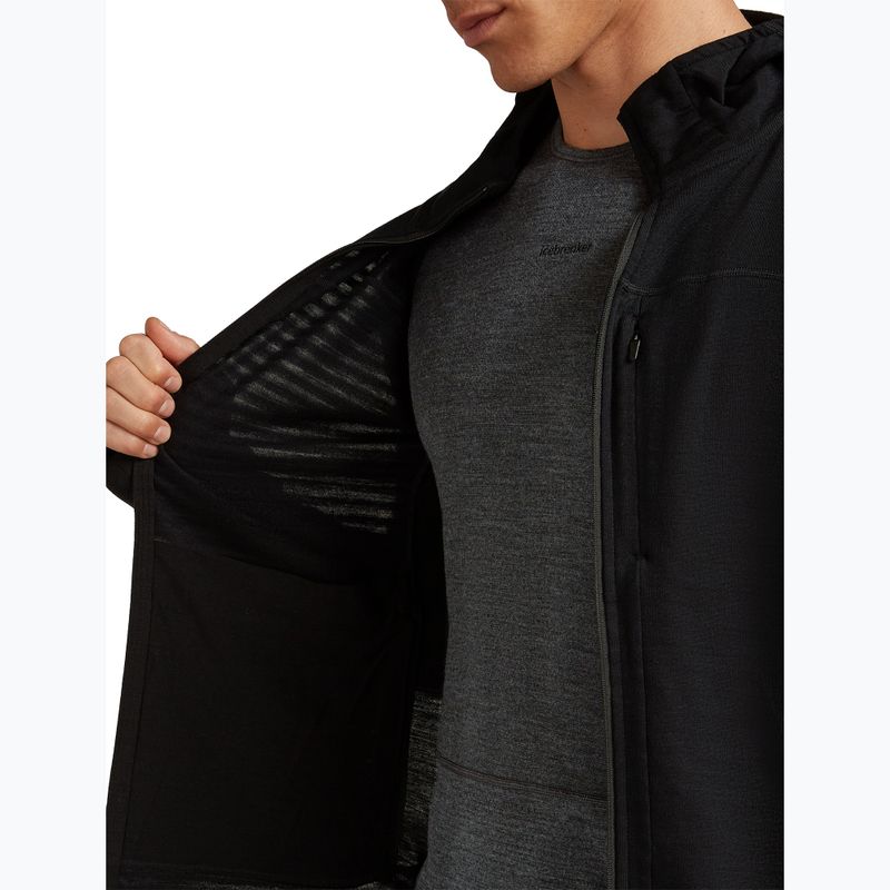 Herren-Trekkingsweatshirt Icebreaker Merino 300 Realfleece Descender Zip Hoodie black 7