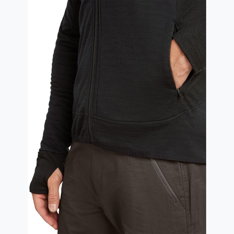 Herren-Trekkingsweatshirt Icebreaker Merino 300 Realfleece Descender Zip Hoodie black 9