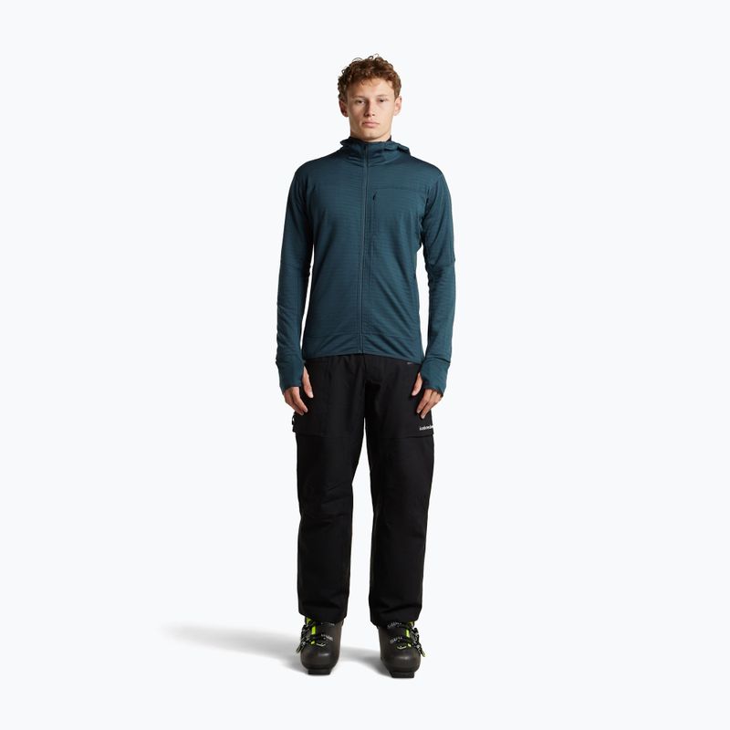 Herren-Trekkingsweatshirt Icebreaker Merino 300 Realfleece Descender Zip Hoodie abyss 4