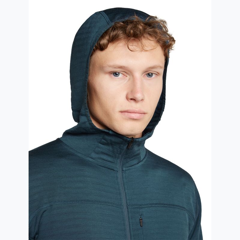 Herren-Trekkingsweatshirt Icebreaker Merino 300 Realfleece Descender Zip Hoodie abyss 6