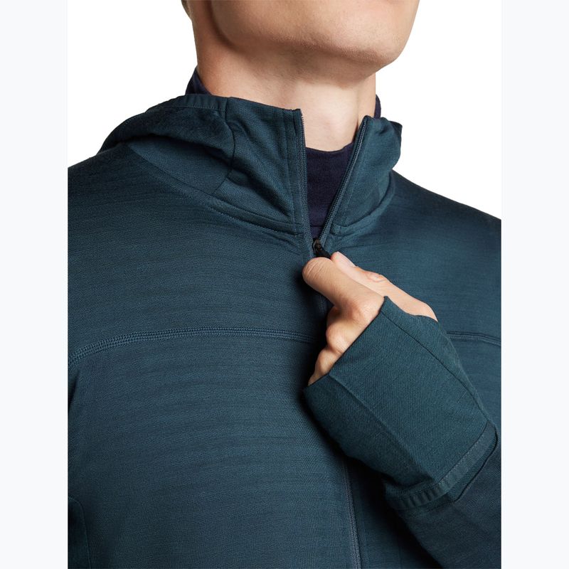 Herren-Trekkingsweatshirt Icebreaker Merino 300 Realfleece Descender Zip Hoodie abyss 7