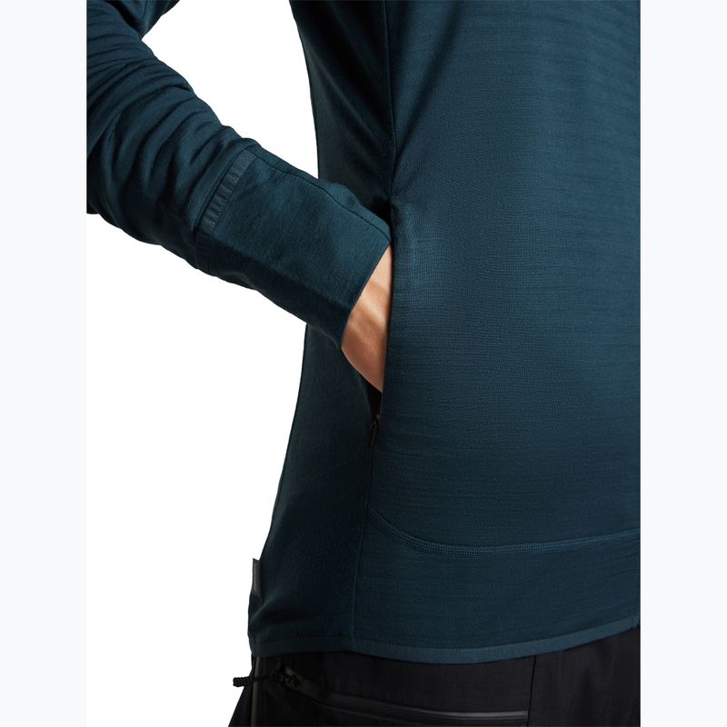 Herren-Trekkingsweatshirt Icebreaker Merino 300 Realfleece Descender Zip Hoodie abyss 8