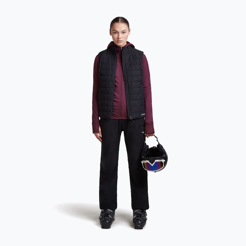 Damen-Trekkingsweatshirt Icebreaker Merino 300 Realfleece Descender Zip Hoodie dark berry 6