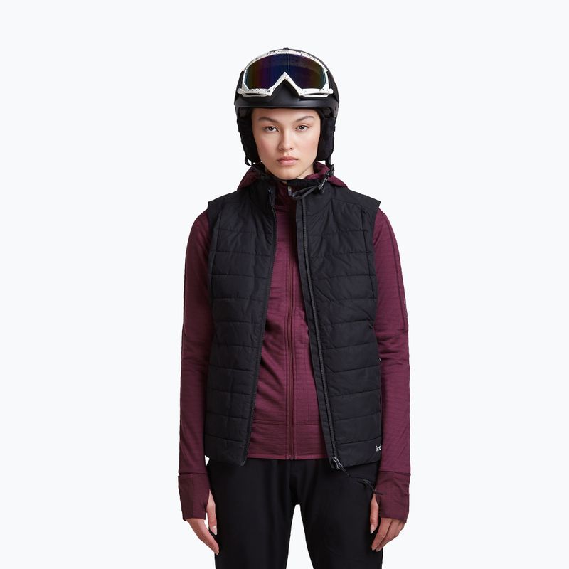 Damen-Trekkingsweatshirt Icebreaker Merino 300 Realfleece Descender Zip Hoodie dark berry 7