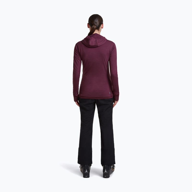 Damen-Trekkingsweatshirt Icebreaker Merino 300 Realfleece Descender Zip Hoodie dark berry 8