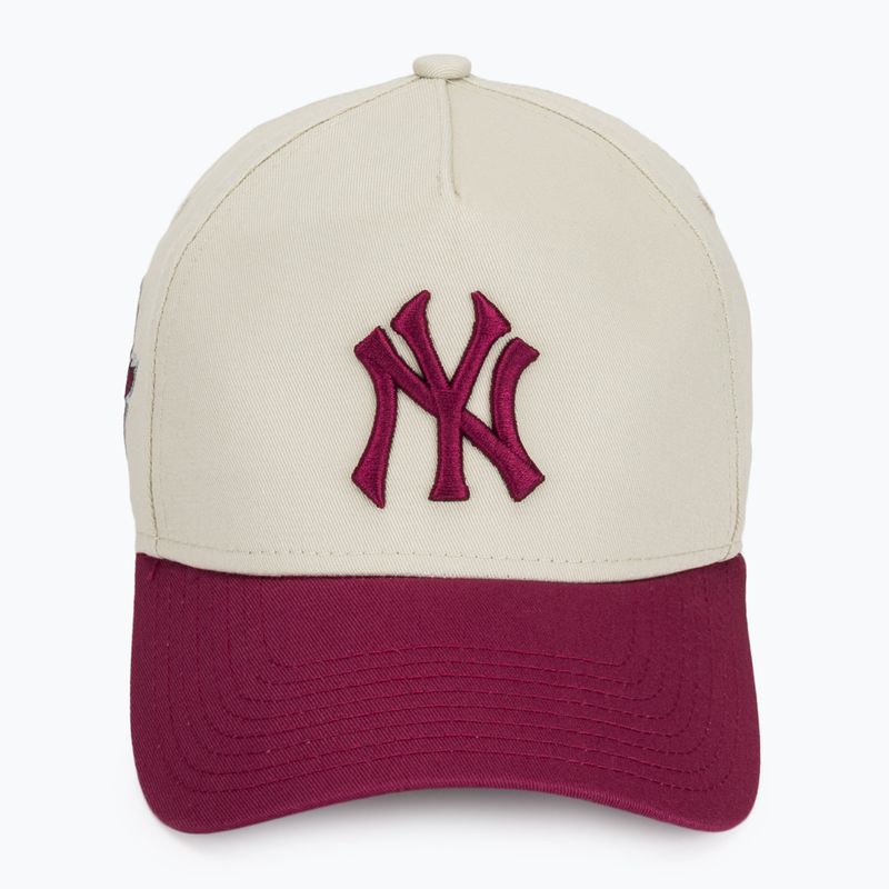 Neue Era WS Patch Eframe New York Yankees Baseballmütze hellbeige 2