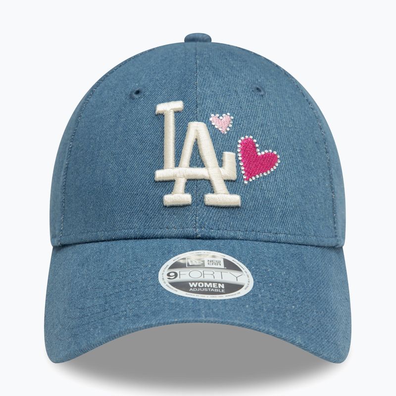 Damen New Era Denim Icon 9Forty Los Angeles Dodgers Baseballkappe navy 2