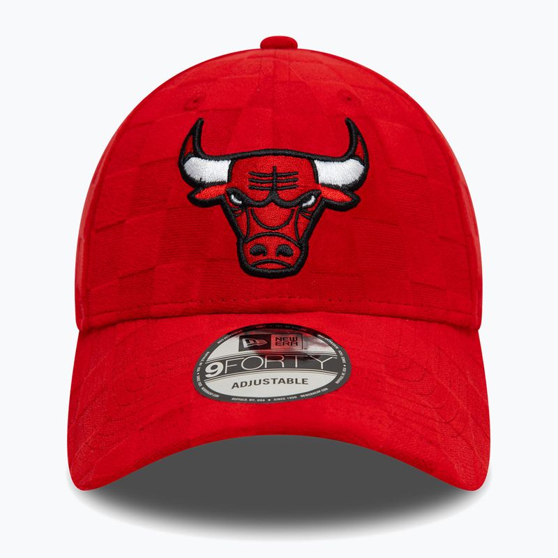 Neue Era Tonal Check 9Forty Chicago Bulls Baseballkappe rot 3