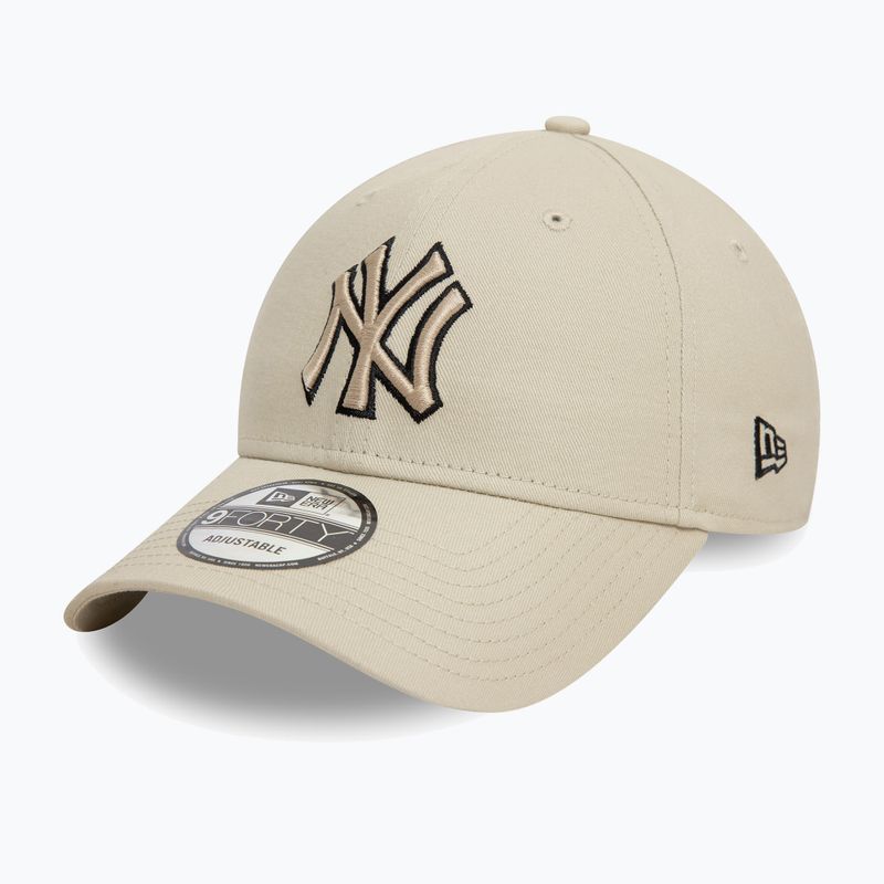 New Era Team Outline 9Forty New York Yankees hellbeige Baseballmütze 2