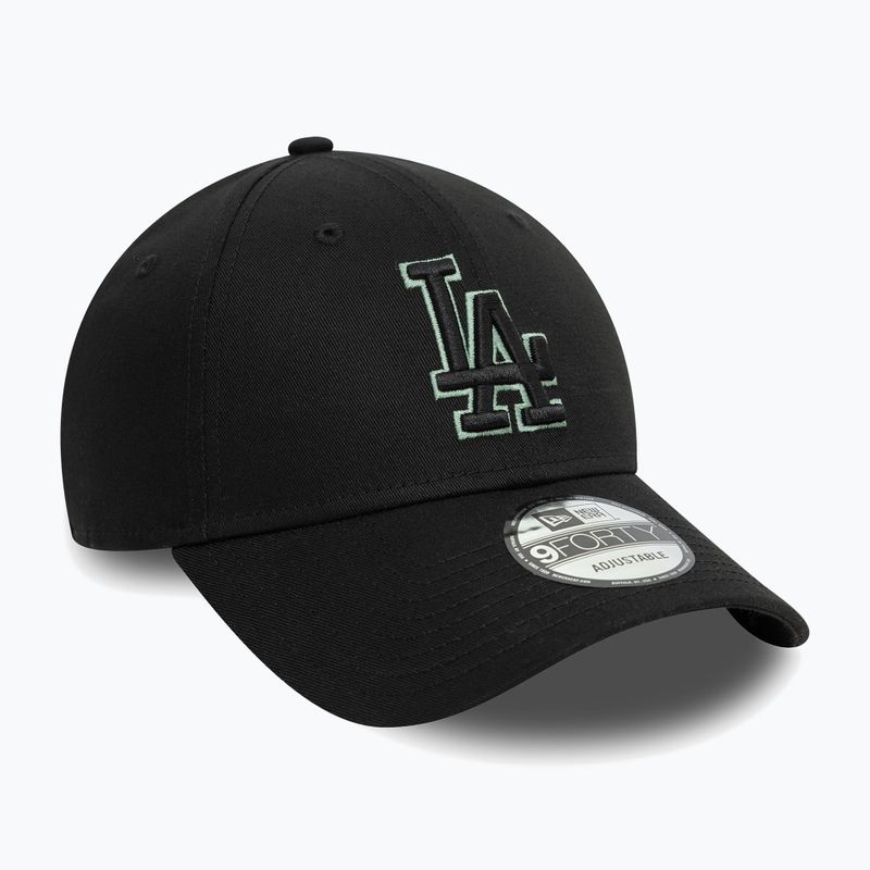 Neue Era Team Outline 9Forty Los Angeles Dodgers Baseballkappe schwarz