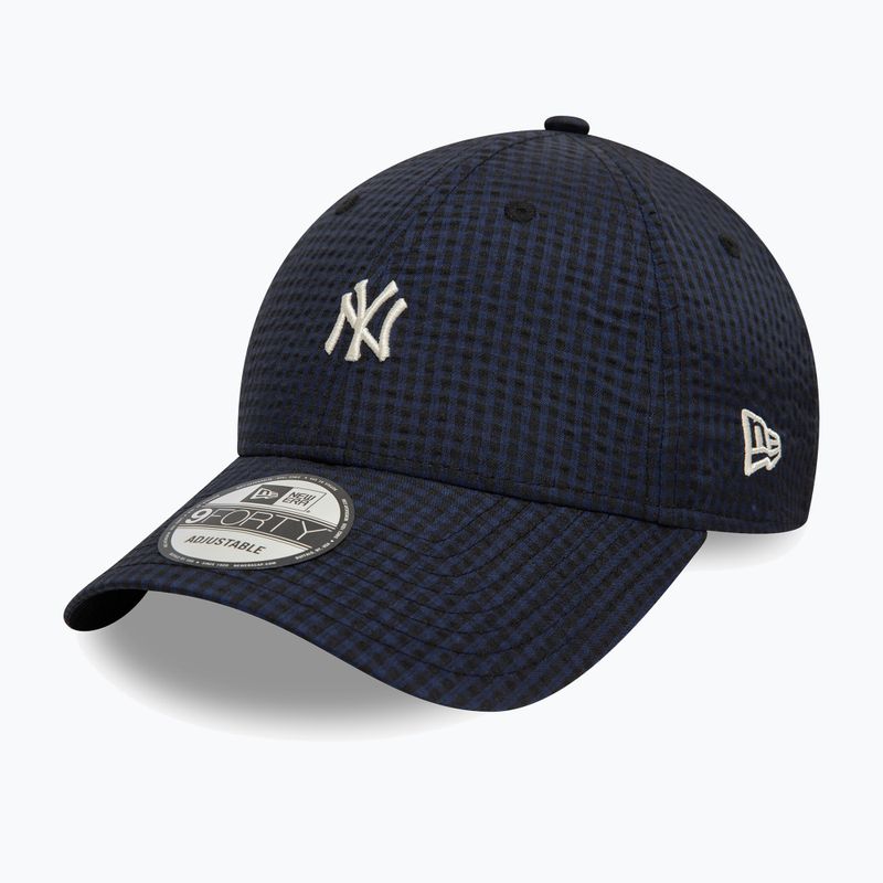 New Era Seersucker 9Forty New York Yankees Marine Baseballmütze 3