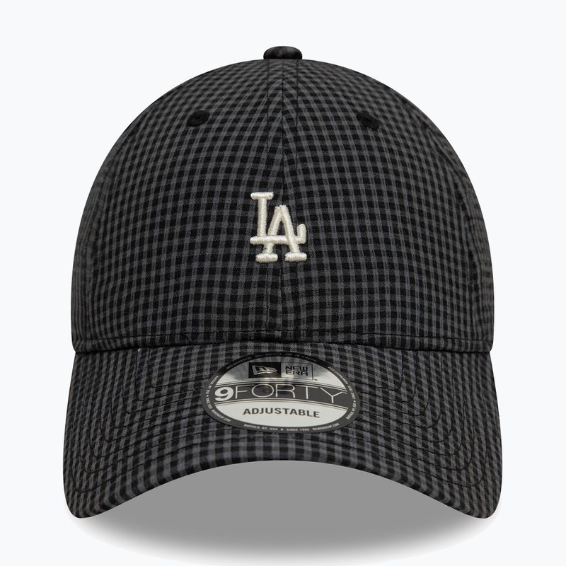 New Era Seersucker 9Forty Los Angeles Dodgers Baseballkappe schwarz 3