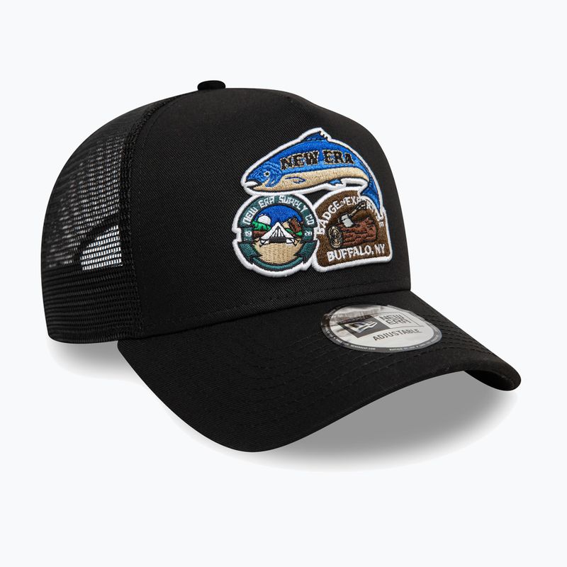 Neue Era NE Outdoor Patch Trucker Baseballmütze schwarz