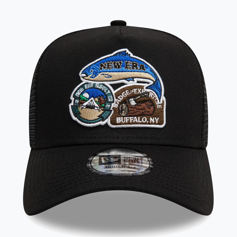 Neue Era NE Outdoor Patch Trucker Baseballmütze schwarz 2