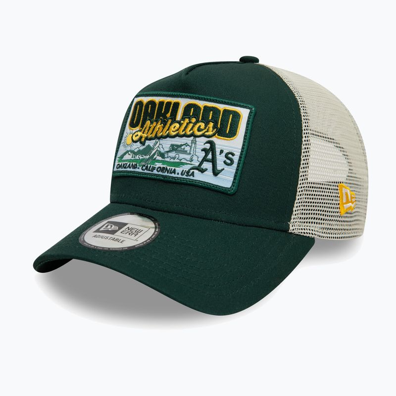 Neue Ära MLB Patch Trucker Oakland Athletics dunkelgrün Baseballmütze 3