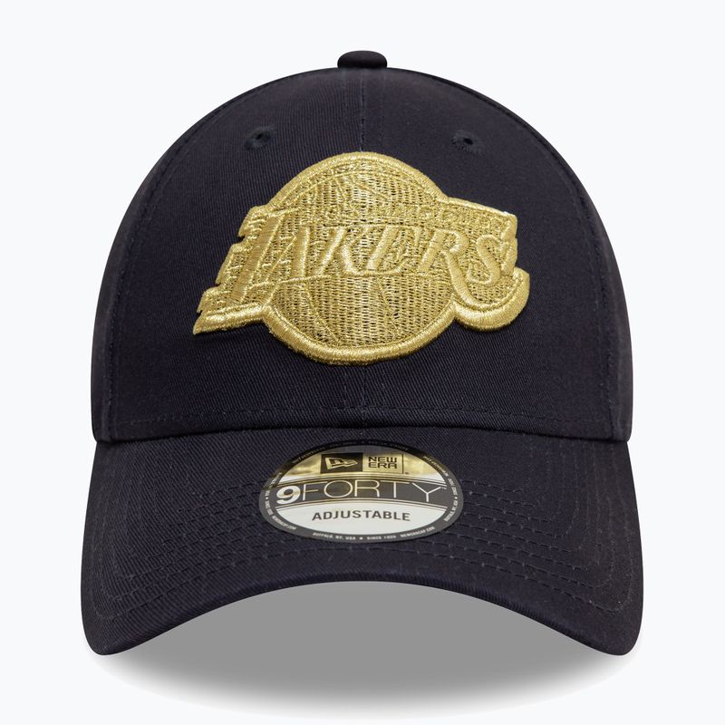 Neue Era Metallic 9Forty Los Angeles Lakers Baseballkappe Marine 2