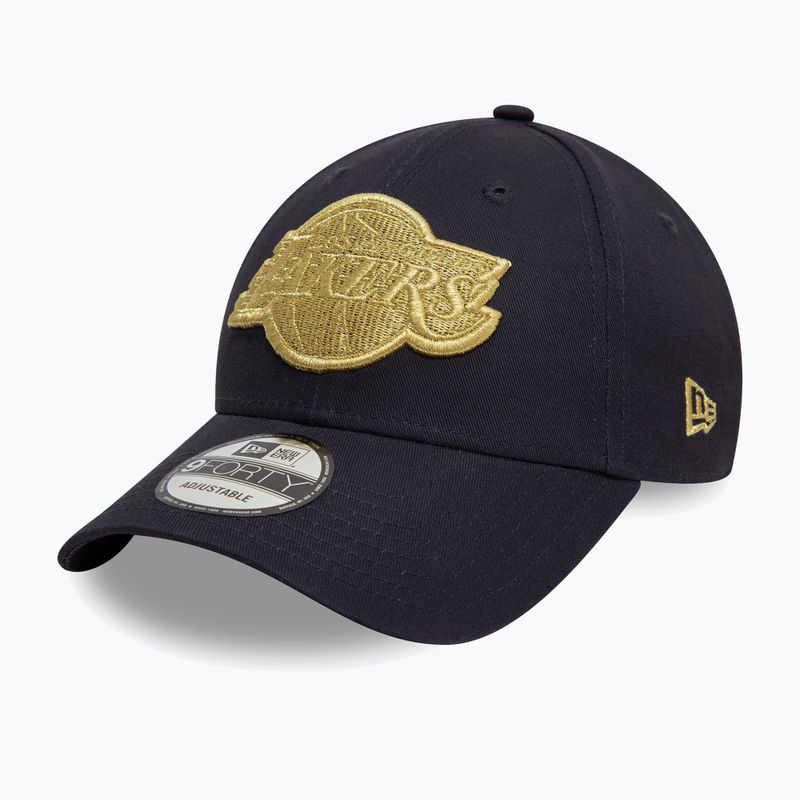 Neue Era Metallic 9Forty Los Angeles Lakers Baseballkappe Marine 3