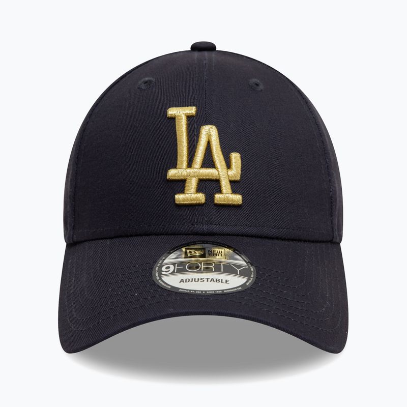 Neue Era Metallic 9Forty Los Angeles Dodgers Baseballkappe Marine 2