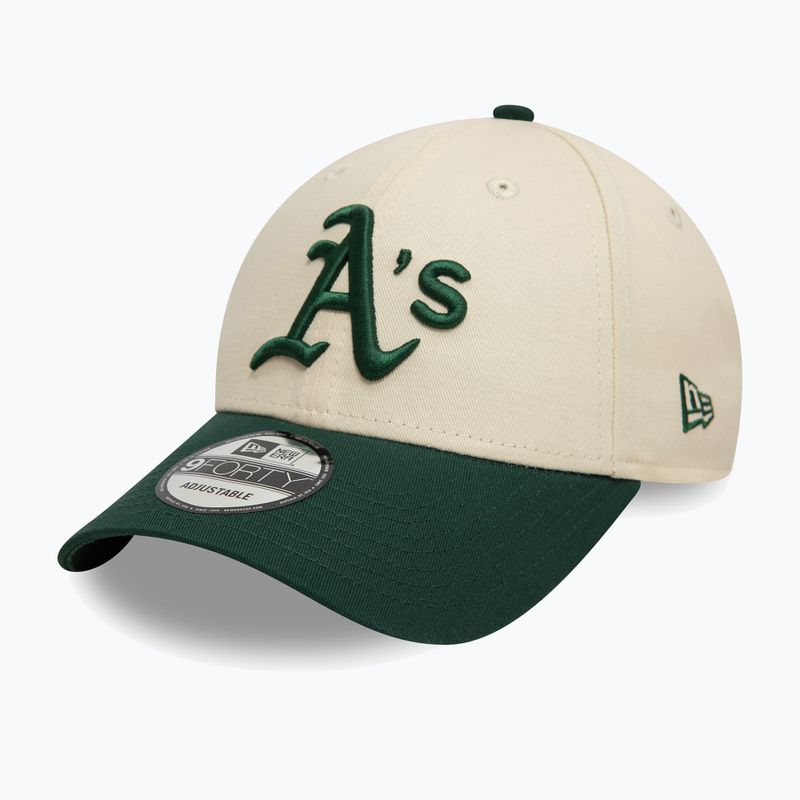 Neue Era Colourblock 9Forty Oakland Athletics Baseballkappe hellbeige 2
