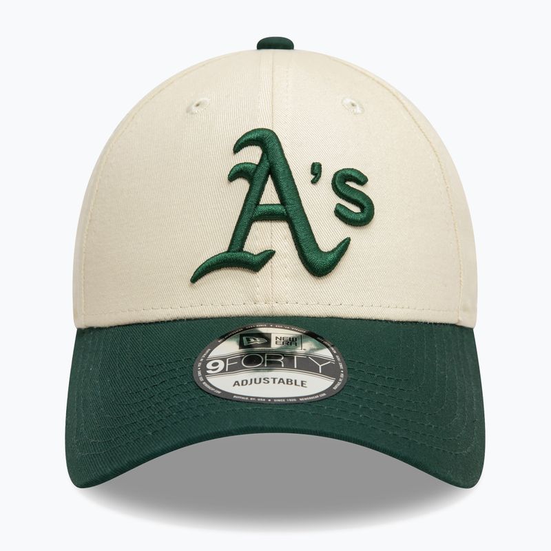 Neue Era Colourblock 9Forty Oakland Athletics Baseballkappe hellbeige 3