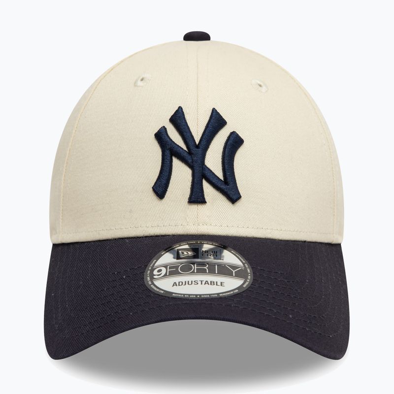 New Era Colourblock 9Forty New York Yankees Baseballkappe hellbeige 3