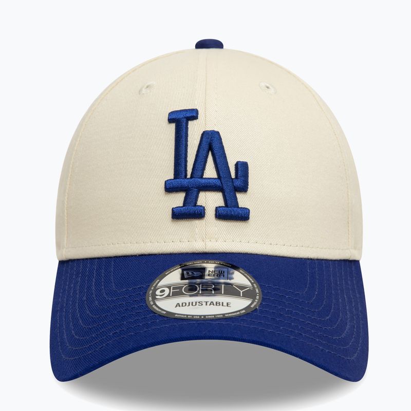Neue Era Colourblock 9Forty Los Angeles Dodgers Baseballkappe hellbeige 2