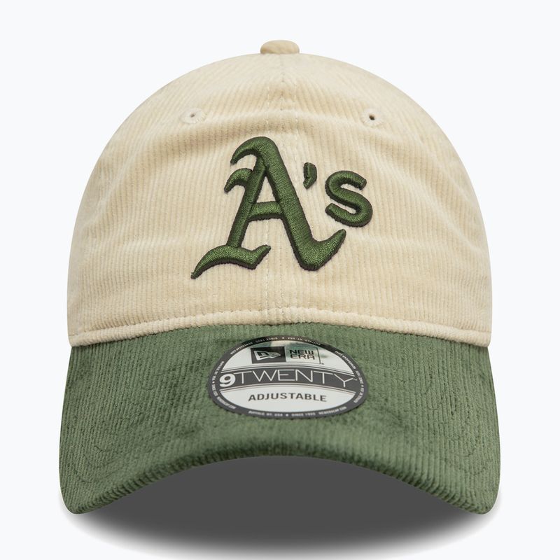 Neue Ära Block Cord 9Twenty Oakland Athletics Baseballmütze hellbeige 2