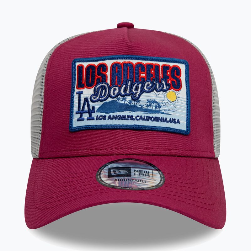 Neue Ära MLB Patch Trucker Los Angeles Dodgers dunkelrot Baseballmütze 2