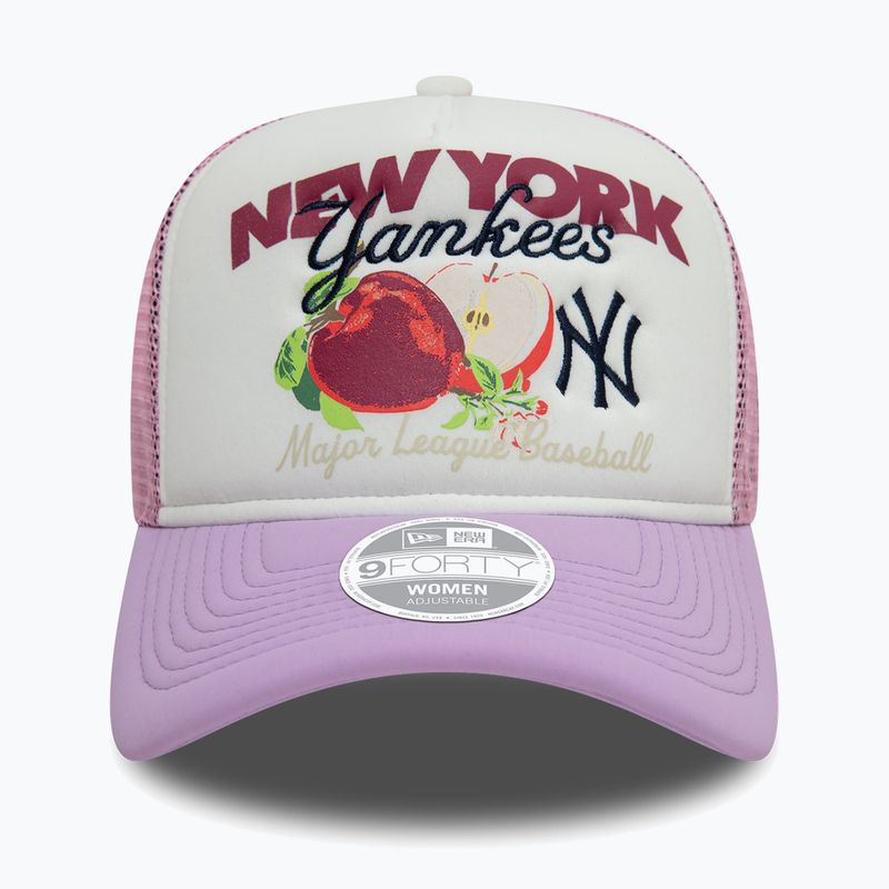 Neue Ära Obst Grafiken Trucker New York Yankees dunkel rosa Baseballmütze 3
