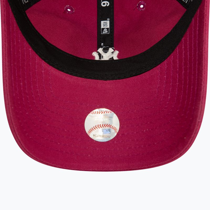 New Era Mini Washed 9Twenty New York Yankees dunkelrot Baseballkappe 5