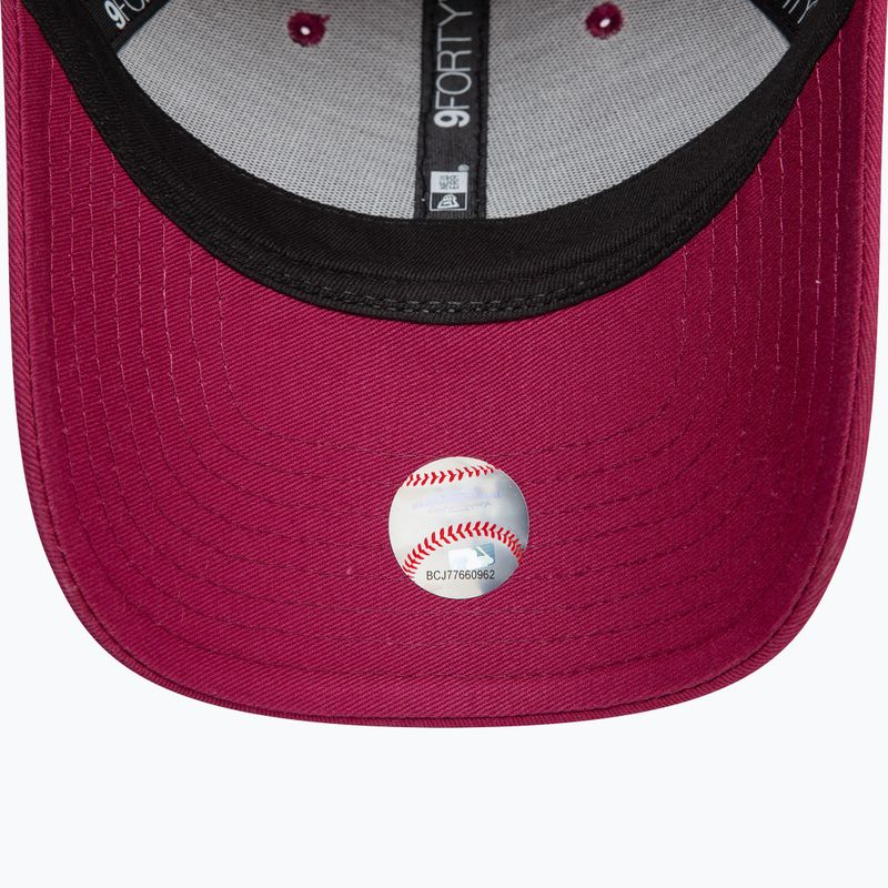 Neue Era Metallic Logo 9Forty Los Angeles Dodgers Baseballkappe dunkelrot 5
