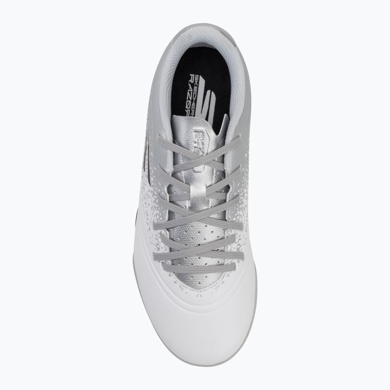 Fußballschuhe Kinder SKECHERS Razor 1.5 Youth Jr TF white/silver 5