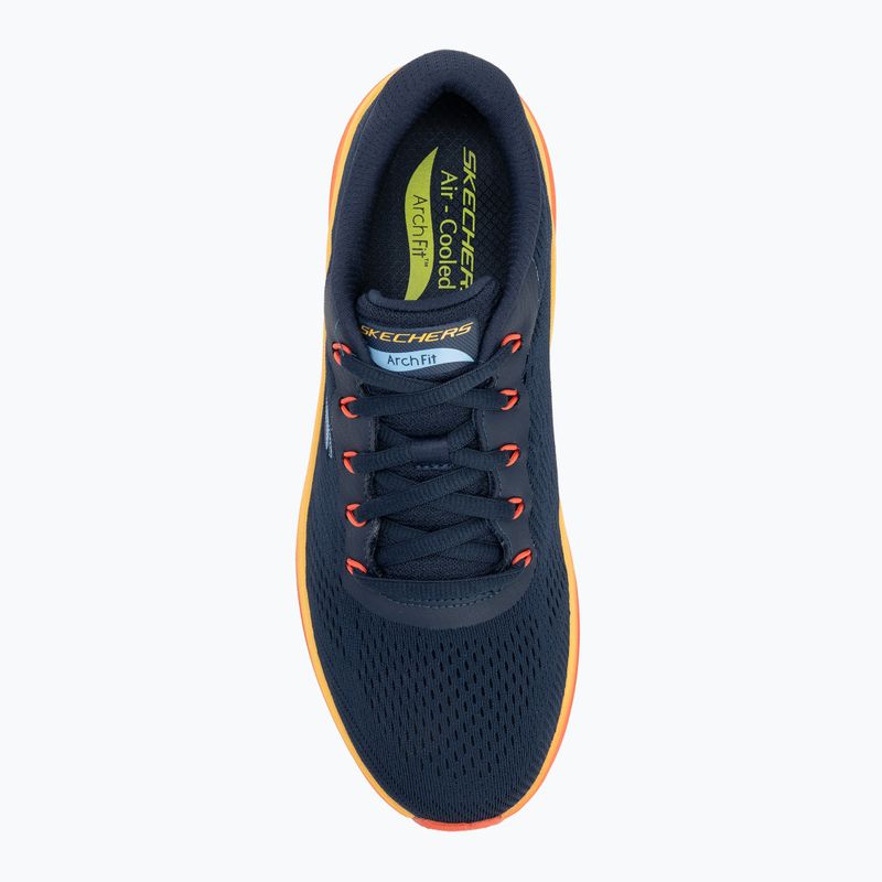 Herrenschuhe SKECHERS Arch Fit 2.0 navy leather/multi trim 5