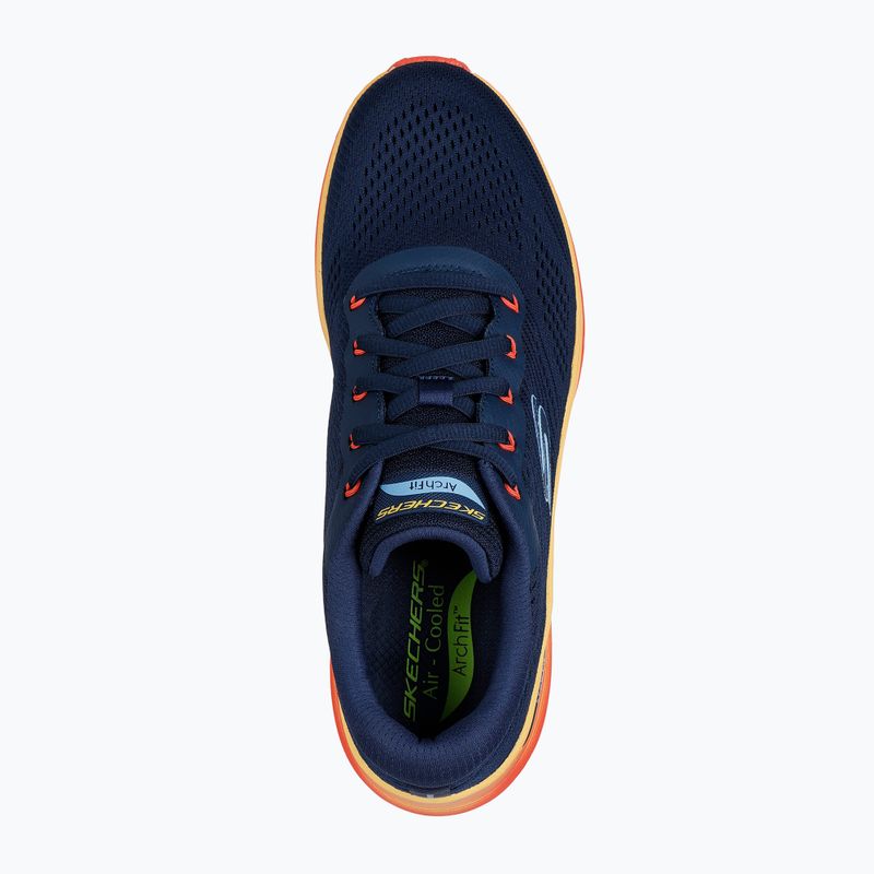 Herrenschuhe SKECHERS Arch Fit 2.0 navy leather/multi trim 5