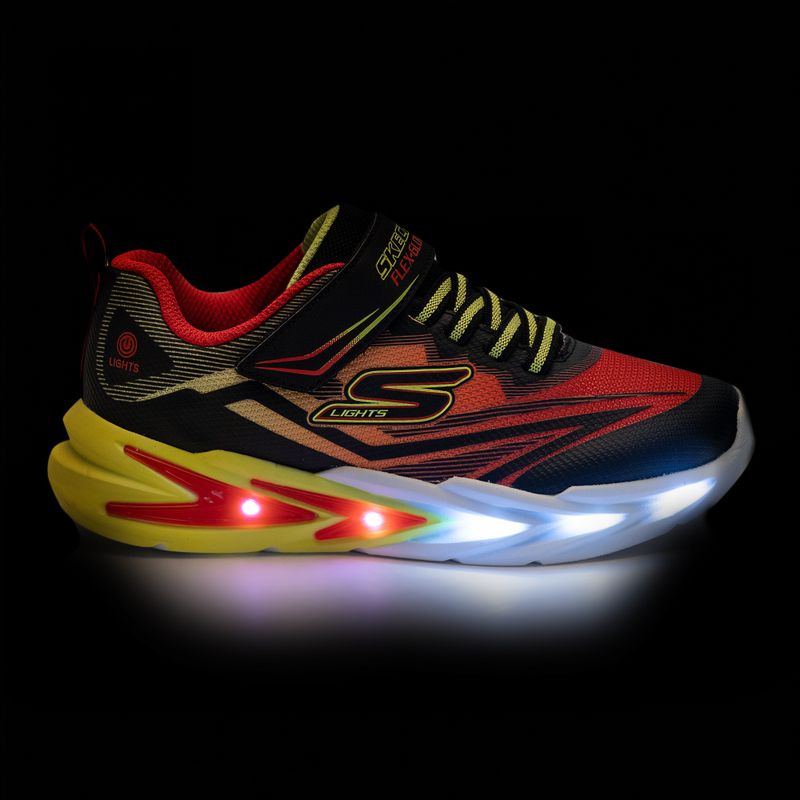 Kinder-Schuhe SKECHERS Flex-Glow Ultra schwarz/rot 8