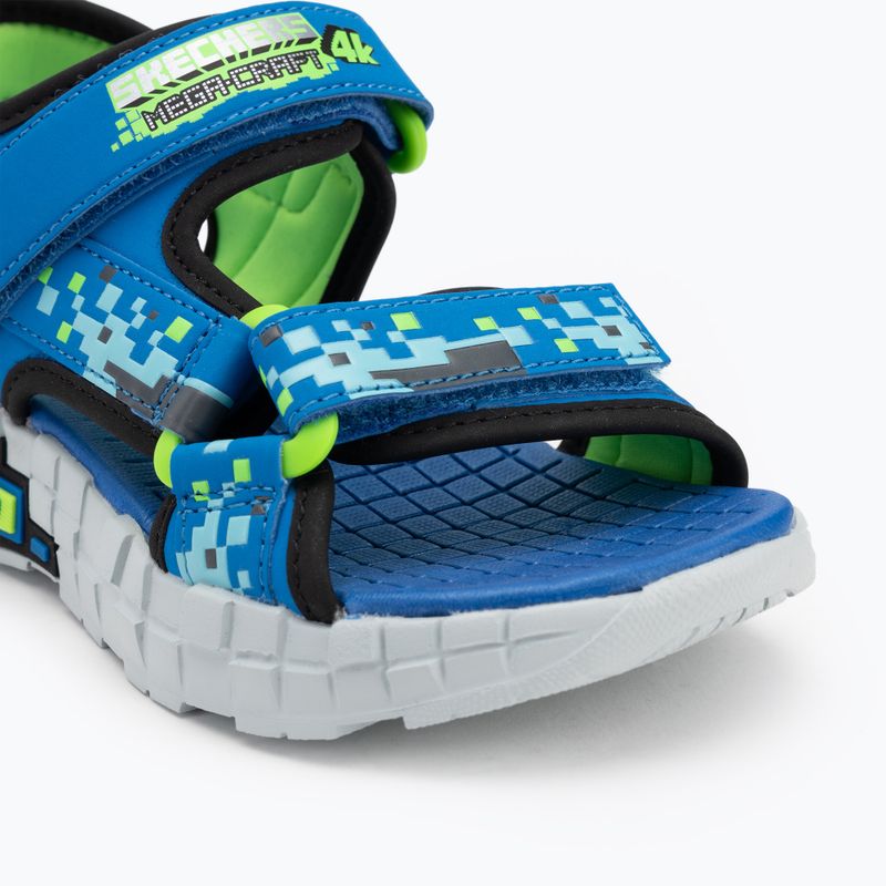 SKECHERS Mega Splash Kindersandalen schwarz/blau/lime 7