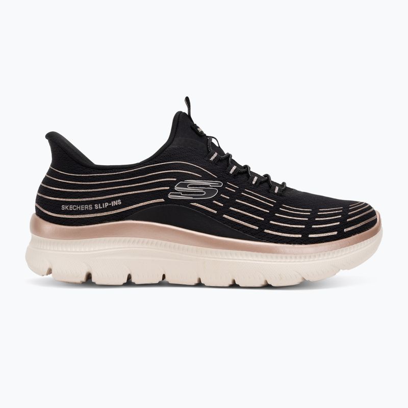 Damen Schuhe SKECHERS Summits Plus Soft Luster schwarz/roségold 2
