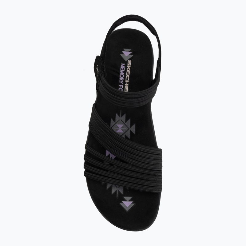 Damensandalen SKECHERS Reggae Slim Coffee Run black 5