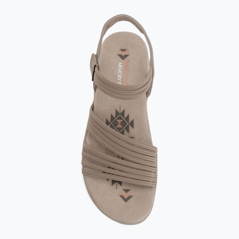 Damensandalen SKECHERS Reggae Slim Coffee Run gray 5